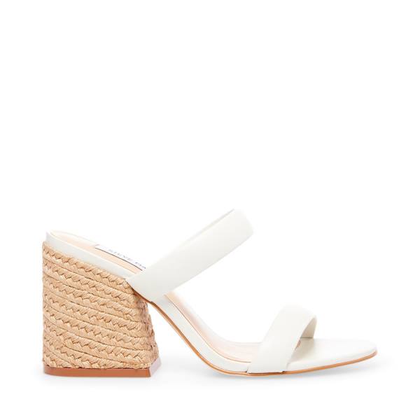 Szpilki Damskie Steve Madden Marcella Skórzane Heel Białe | SM-607AX