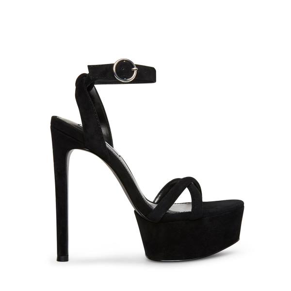 Szpilki Damskie Steve Madden Marciana Zamszowe Heel Czarne | SM-150VB