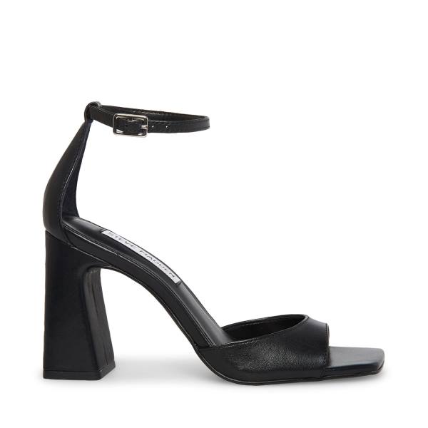 Szpilki Damskie Steve Madden Margot Skórzane Heel Czarne | SM-563VR