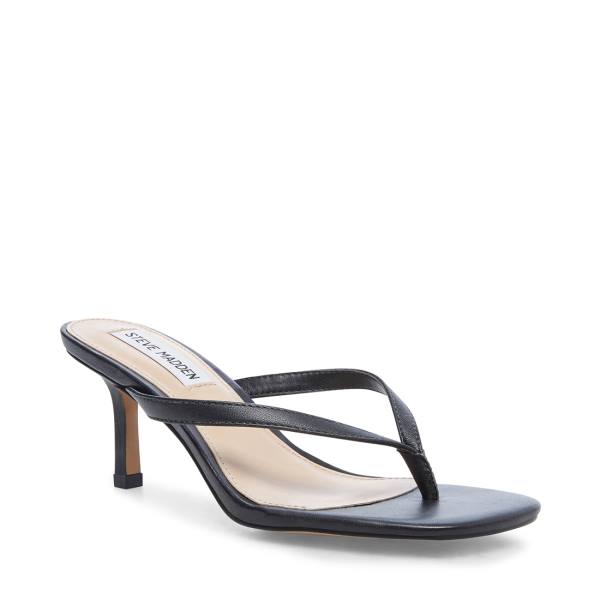 Szpilki Damskie Steve Madden Melrose Skórzane Heel Czarne | SM-638AJ