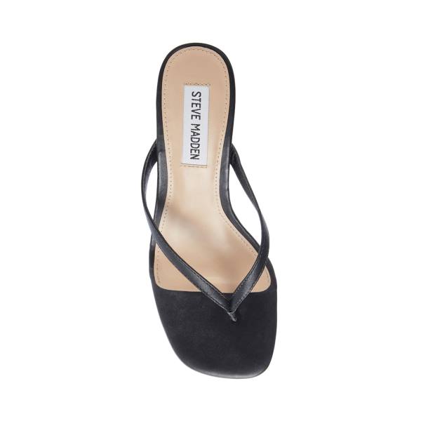 Szpilki Damskie Steve Madden Melrose Skórzane Heel Czarne | SM-638AJ