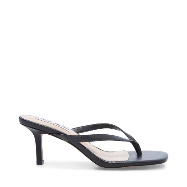 Szpilki Damskie Steve Madden Melrose Skórzane Heel Czarne | SM-638AJ