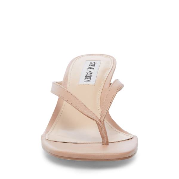 Szpilki Damskie Steve Madden Melrose Tan Skórzane Heel Brązowe | SM-062FW