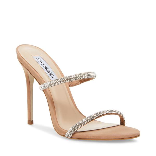 Szpilki Damskie Steve Madden Mina-r Camel Heel Brązowe Kolorowe | SM-869TX