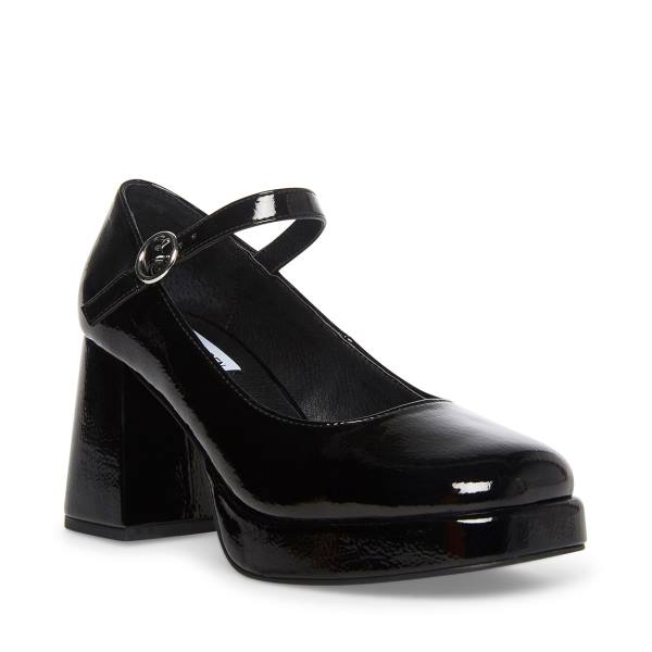 Szpilki Damskie Steve Madden Mingle Lakierowana Heel Czarne | SM-276BO