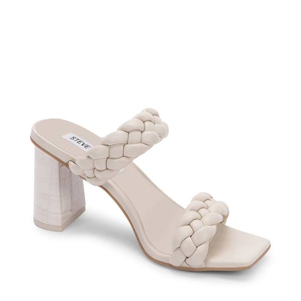 Szpilki Damskie Steve Madden Paxton Ivory Heel Białe | SM-923ER