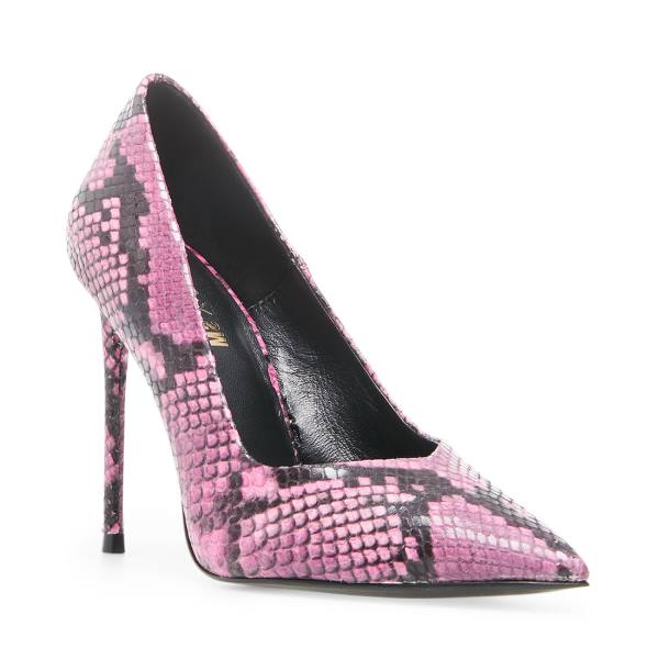 Szpilki Damskie Steve Madden Princess Snake Heel Różowe Wąż | SM-291US