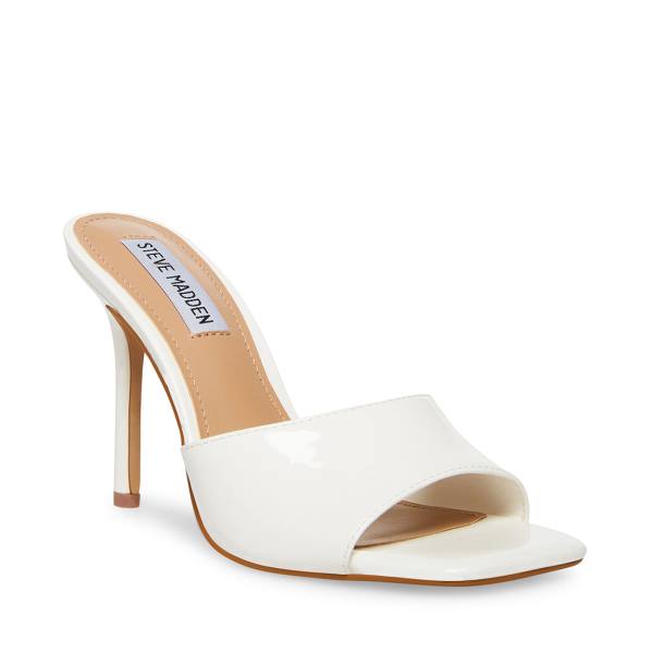 Szpilki Damskie Steve Madden Signal Lakierowana Heel Białe | SM-307LK