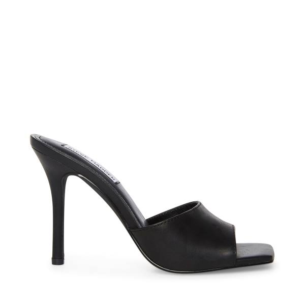 Szpilki Damskie Steve Madden Signal Skórzane Heel Czarne | SM-082WA