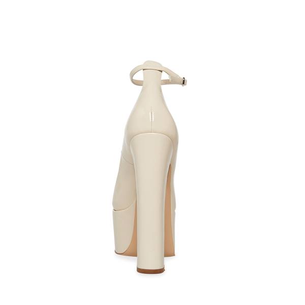 Szpilki Damskie Steve Madden Skyrise Bone Lakierowana Heel Beżowe | SM-264WB