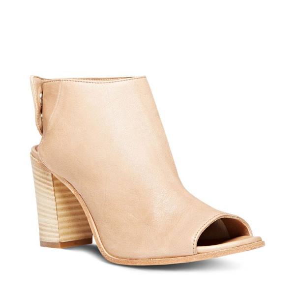 Szpilki Damskie Steve Madden Slater Natural Skórzane Heel Beżowe | SM-587EB