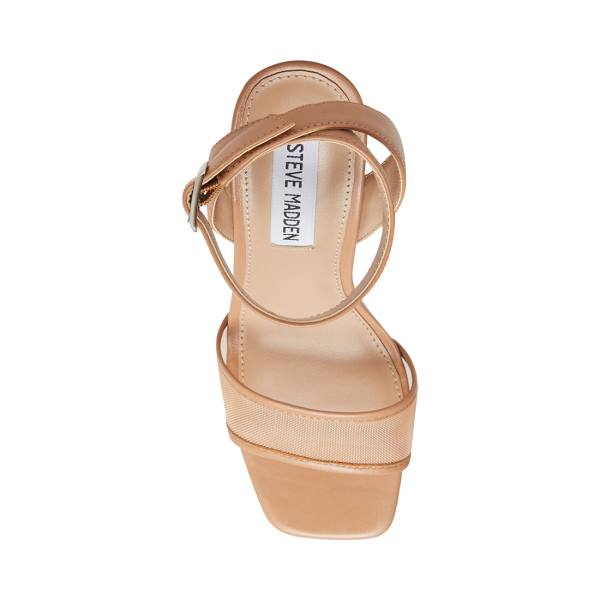 Szpilki Damskie Steve Madden Strategy Blush Skórzane Heel Różowe | SM-537DS