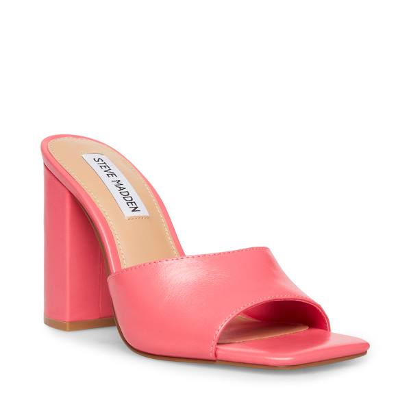 Szpilki Damskie Steve Madden Trendy Skórzane Heel Różowe | SM-890RA