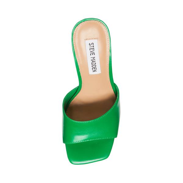 Szpilki Damskie Steve Madden Trendy Skórzane Heel Zielone | SM-953HI