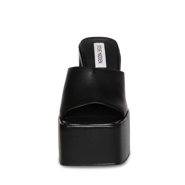 Szpilki Damskie Steve Madden Trixie Skórzane Heel Czarne | SM-461EM