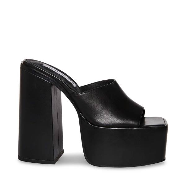 Szpilki Damskie Steve Madden Trixie Skórzane Heel Czarne | SM-461EM