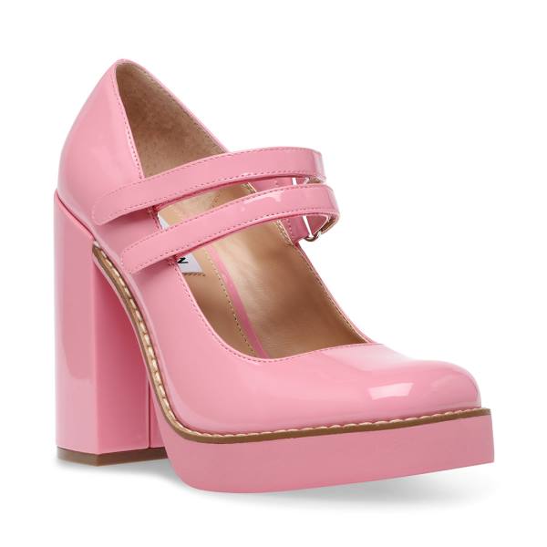 Szpilki Damskie Steve Madden Twice Lakierowana Heel Różowe | SM-385MF