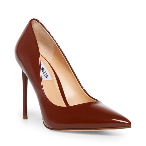 Szpilki Damskie Steve Madden Vala Cognac Heel Ciemny Brązowe | SM-126WU