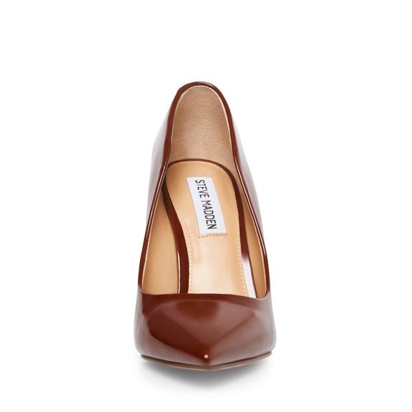 Szpilki Damskie Steve Madden Vala Cognac Heel Ciemny Brązowe | SM-126WU