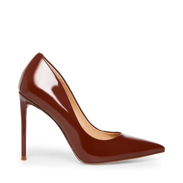 Szpilki Damskie Steve Madden Vala Cognac Heel Ciemny Brązowe | SM-126WU