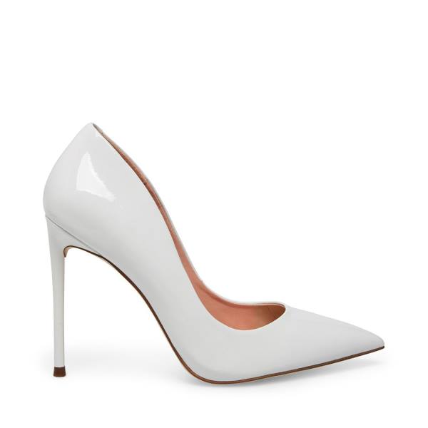 Szpilki Damskie Steve Madden Vala Lakierowana Heel Białe | SM-761UQ