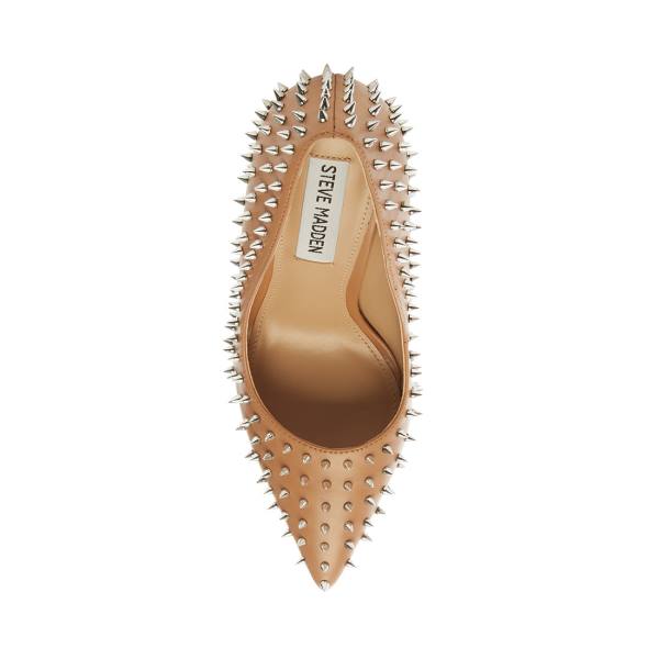 Szpilki Damskie Steve Madden Vala-s Tan Heel Beżowe | SM-283PX