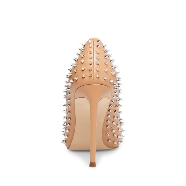 Szpilki Damskie Steve Madden Vala-s Tan Heel Beżowe | SM-283PX