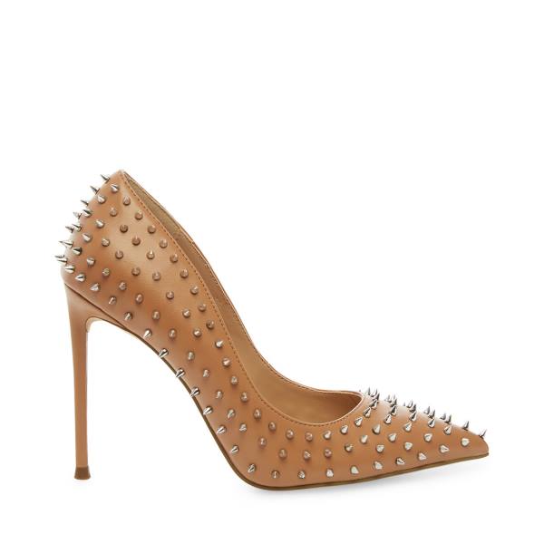 Szpilki Damskie Steve Madden Vala-s Tan Heel Beżowe | SM-283PX