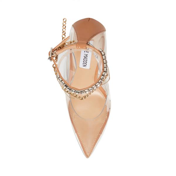 Szpilki Damskie Steve Madden Veranda Tan Heel Brązowe Kolorowe | SM-703IE