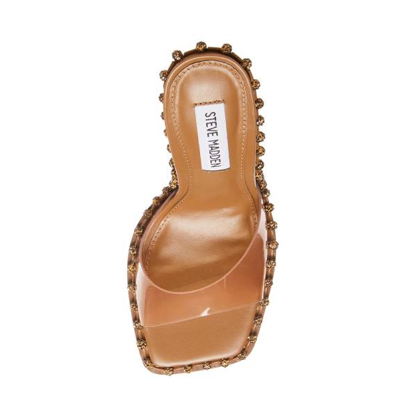 Szpilki Damskie Steve Madden Zabrina Tan Heel Brązowe | SM-056DY