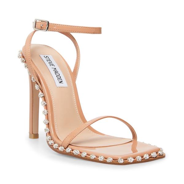 Szpilki Damskie Steve Madden Zelle Camel Heel Brązowe Kolorowe | SM-392YO