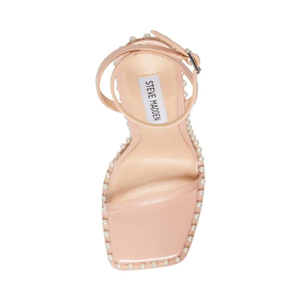 Szpilki Damskie Steve Madden Zelle-p Blush Lakierowana Heel Różowe | SM-476XK