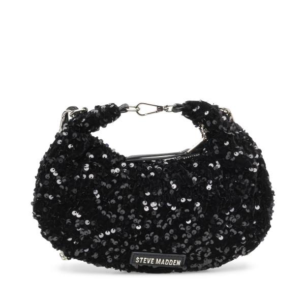 Torba Crossbody Damskie Steve Madden Bbrenda Sequins Czarne | SM-164SV