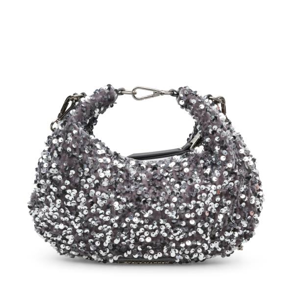 Torba Crossbody Damskie Steve Madden Bbrenda Sequins Srebrne | SM-582ZT