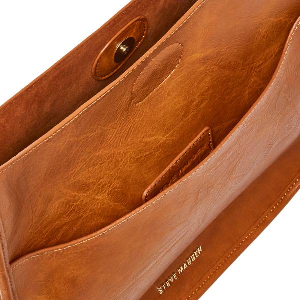 Torby Przez Ramię Damskie Steve Madden Brayaa Cognac Brązowe | SM-073YB