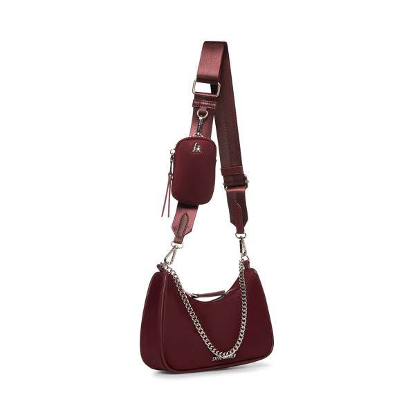 Torby Przez Ramię Damskie Steve Madden Bvital Burgundy Bordowe | SM-756CF