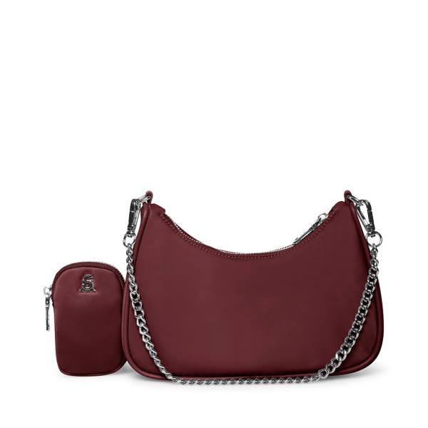 Torby Przez Ramię Damskie Steve Madden Bvital Burgundy Bordowe | SM-756CF