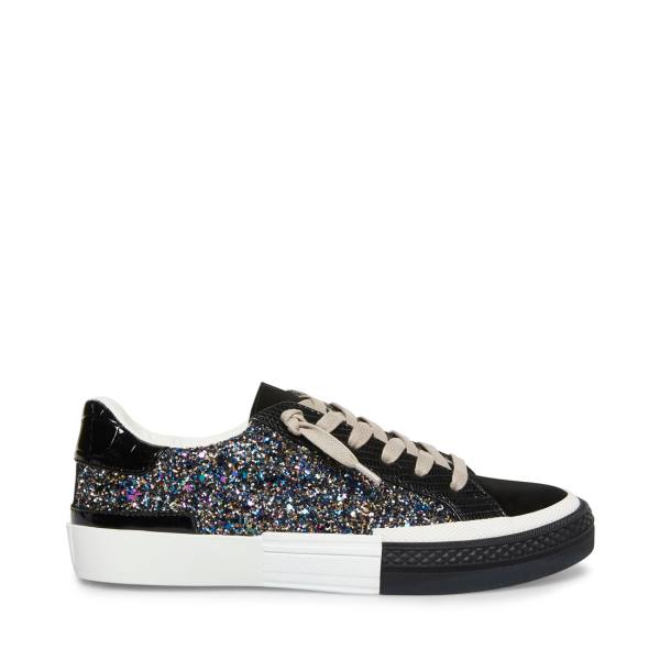 Trampki Damskie Steve Madden Embark Glitter Czarne | SM-425UA