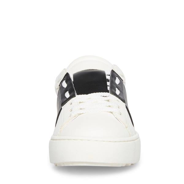 Trampki Damskie Steve Madden Keaton Białe Czarne | SM-251CN