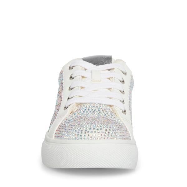 Trampki Dziecięce Steve Madden Jceecee Srebrne | SM-073NB