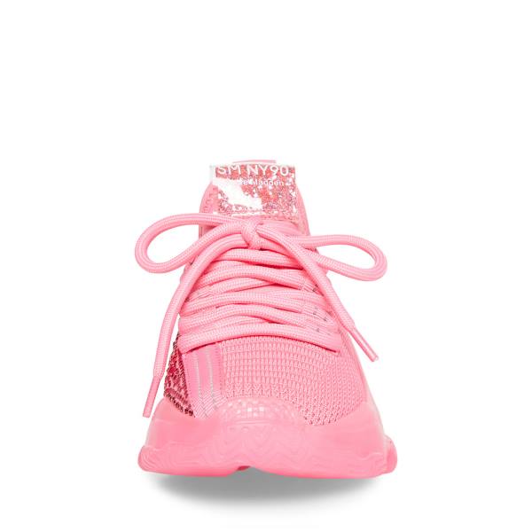 Trampki Dziecięce Steve Madden Jmaxima Neon Różowe | SM-349HC