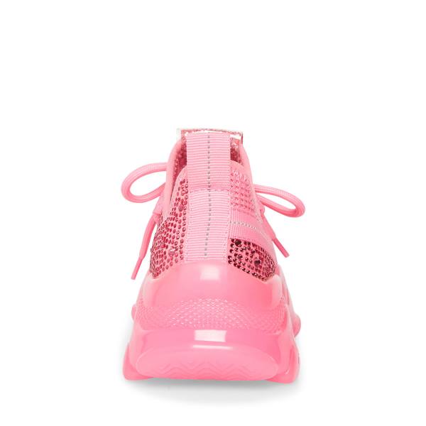 Trampki Dziecięce Steve Madden Jmaxima Neon Różowe | SM-349HC