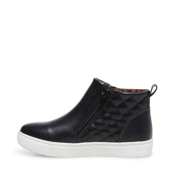 Trampki Dziecięce Steve Madden Jreggie Czarne | SM-209VQ