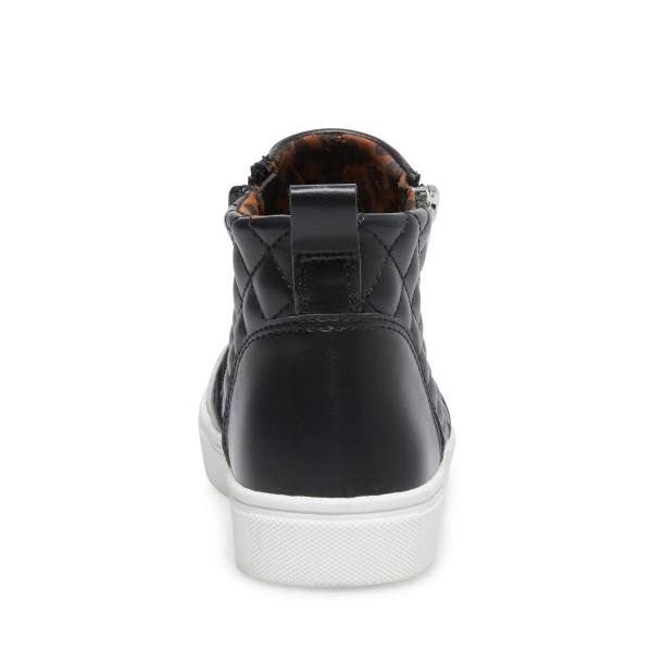 Trampki Dziecięce Steve Madden Jreggie Czarne | SM-209VQ