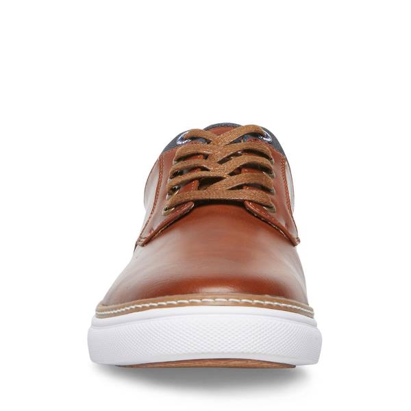 Trampki Męskie Steve Madden Gully Tan Skórzane Brązowe | SM-018ZQ