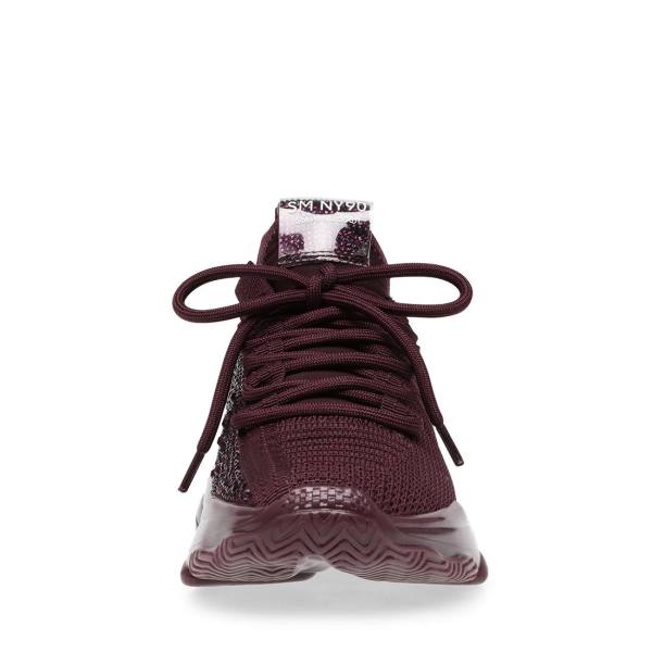 Trampki Męskie Steve Madden Maxx Burgundy Bordowe | SM-574JF