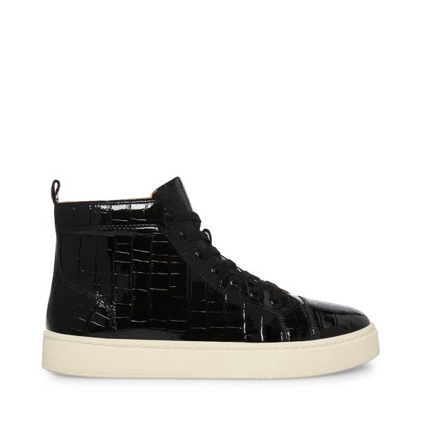 Trampki Męskie Steve Madden Promoter-c Crocodile Czarne | SM-462RX