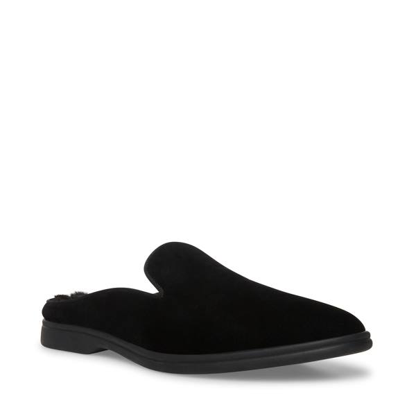 Trampki Męskie Steve Madden Questt Velvet Czarne | SM-791FK