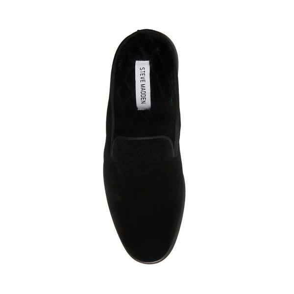 Trampki Męskie Steve Madden Questt Velvet Czarne | SM-791FK