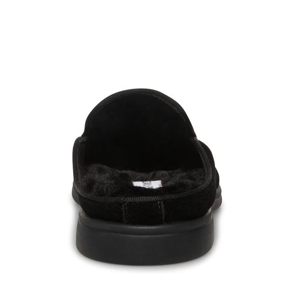 Trampki Męskie Steve Madden Questt Velvet Czarne | SM-791FK